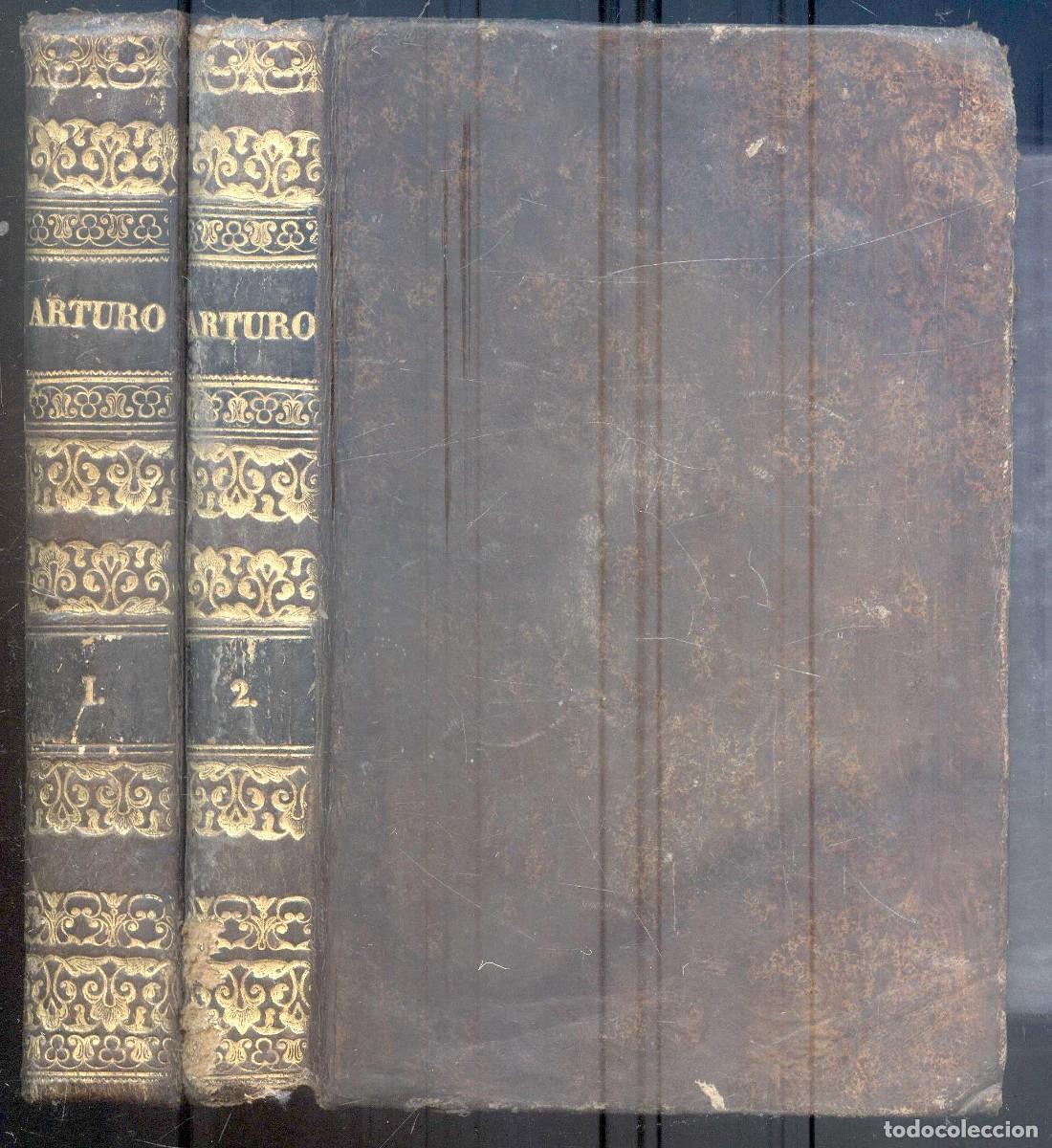 Old books: NUMULITE L1655 Arturo por Eugenio Sue Juan Oliveres Barcelona 1844 Tomo I y II Autores Ilustres