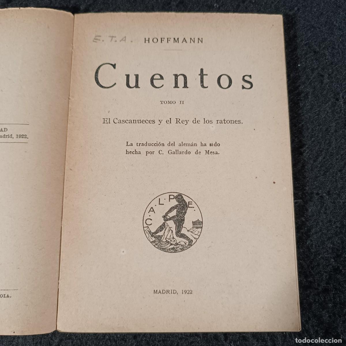 Libros antiguos: CUENTOS - TOMO 2 - N&ordm; 677 - HOFFMANN - COLECCI&Oacute;N UNIVERSAL - 1922 / 438 - Foto 3