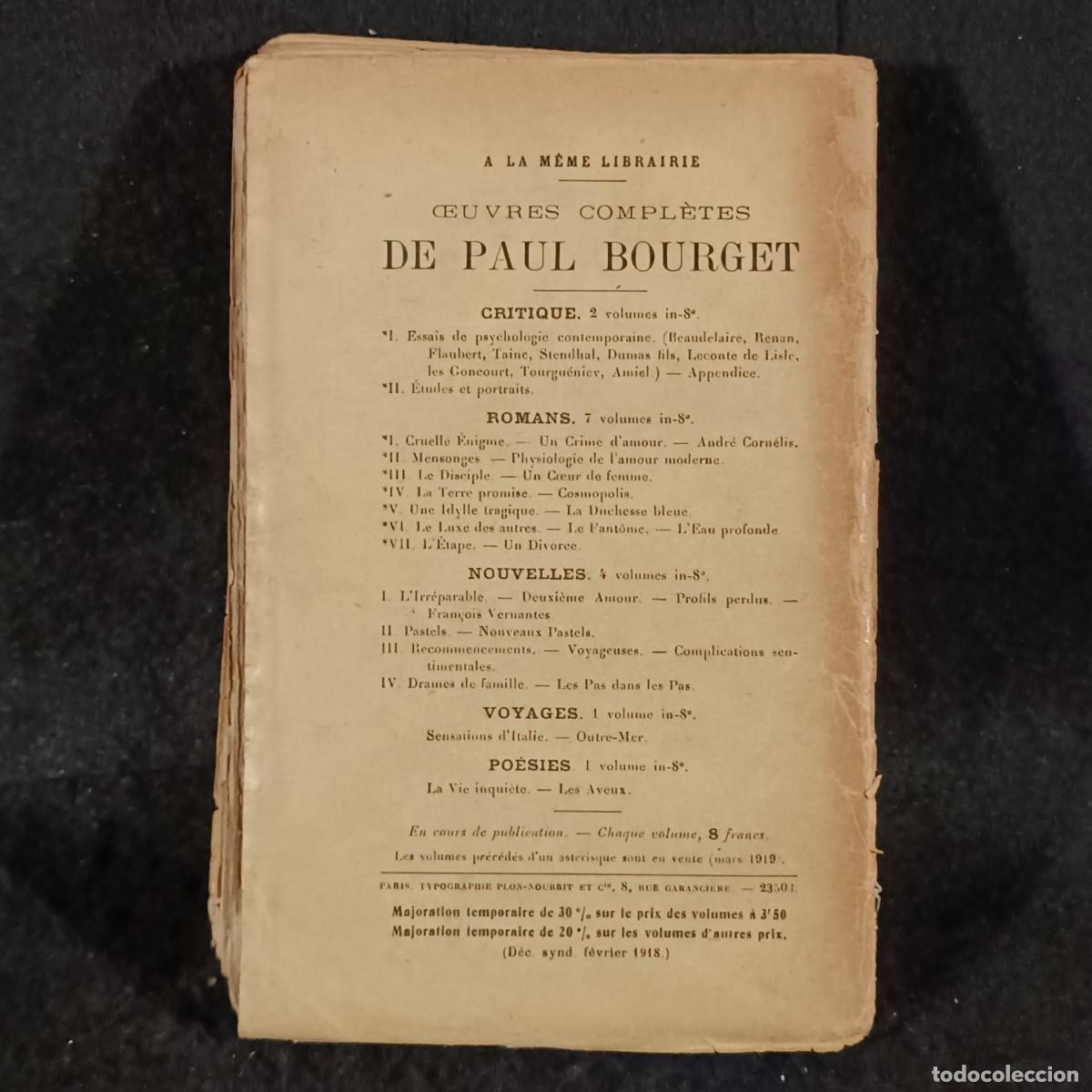Libros antiguos: LE JUSTICIER - PAUL BOURGET - LIBRAIRIE PLON - 1919 / 483 - Foto 2