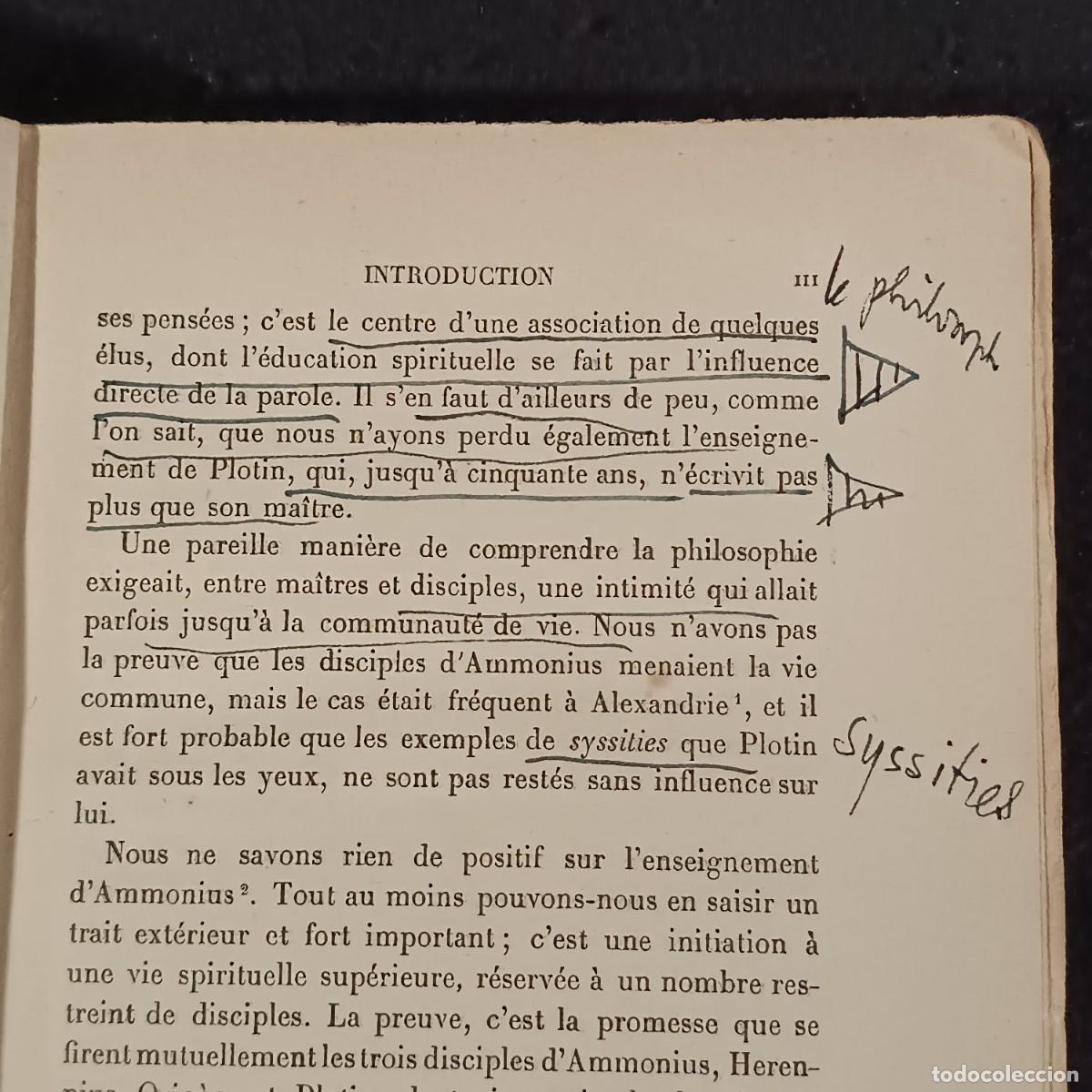 Libros antiguos: PLOTIN - ENN&Eacute;ADES - TOMO 1 AL 6 - SOCI&Eacute;T&Eacute; D&Eacute;DITION - 1924 / 631 - Foto 11