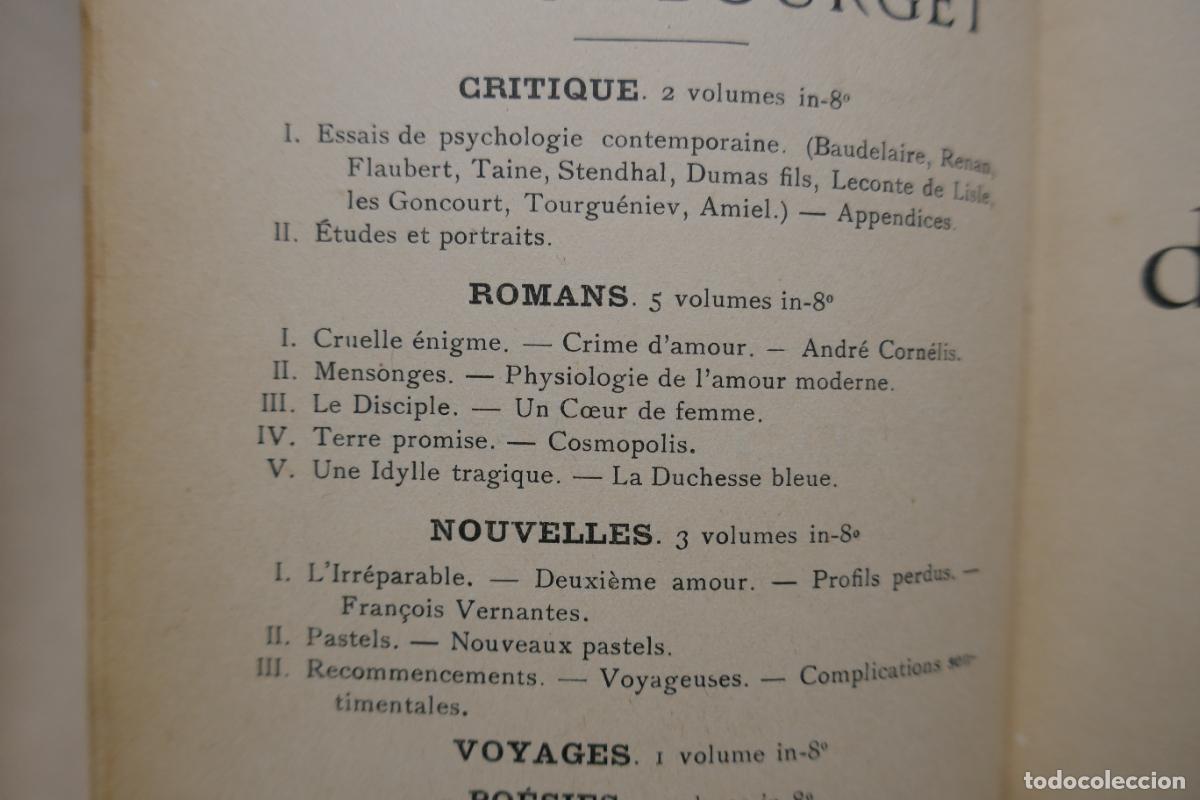 Libros antiguos: Drames de Famille Edici&oacute;n en Franc&eacute;s de Paul Bourget - Foto 14