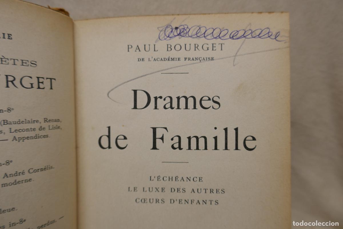 Libros antiguos: Drames de Famille Edici&oacute;n en Franc&eacute;s de Paul Bourget - Foto 16