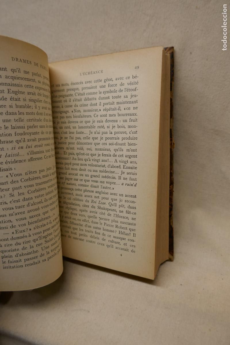 Libros antiguos: Drames de Famille Edici&oacute;n en Franc&eacute;s de Paul Bourget - Foto 22