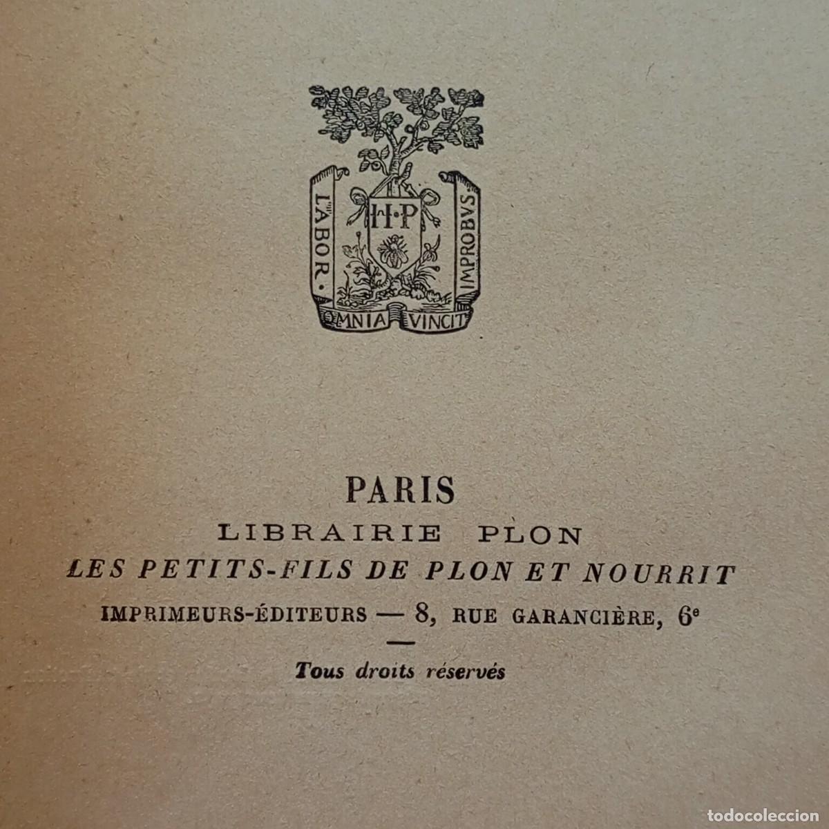 Libros antiguos: MONIQUE - PAUL BOURGET - LES GESTES-RECNONNAISSANCE - LIBRAIRIE PLON / 1097 - Foto 5