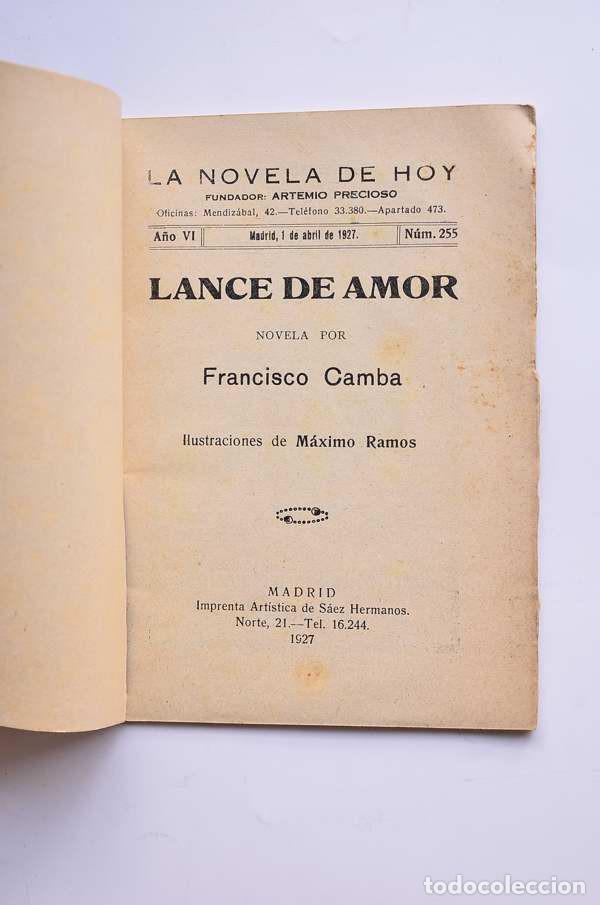 Libros antiguos: Lance de amor - CAMBA, Francisco - Foto 2