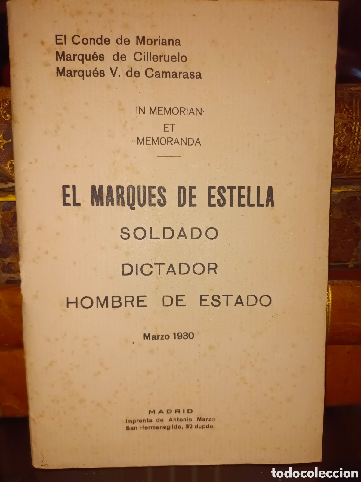 Libros antiguos: El Marques de Estella - Foto 1
