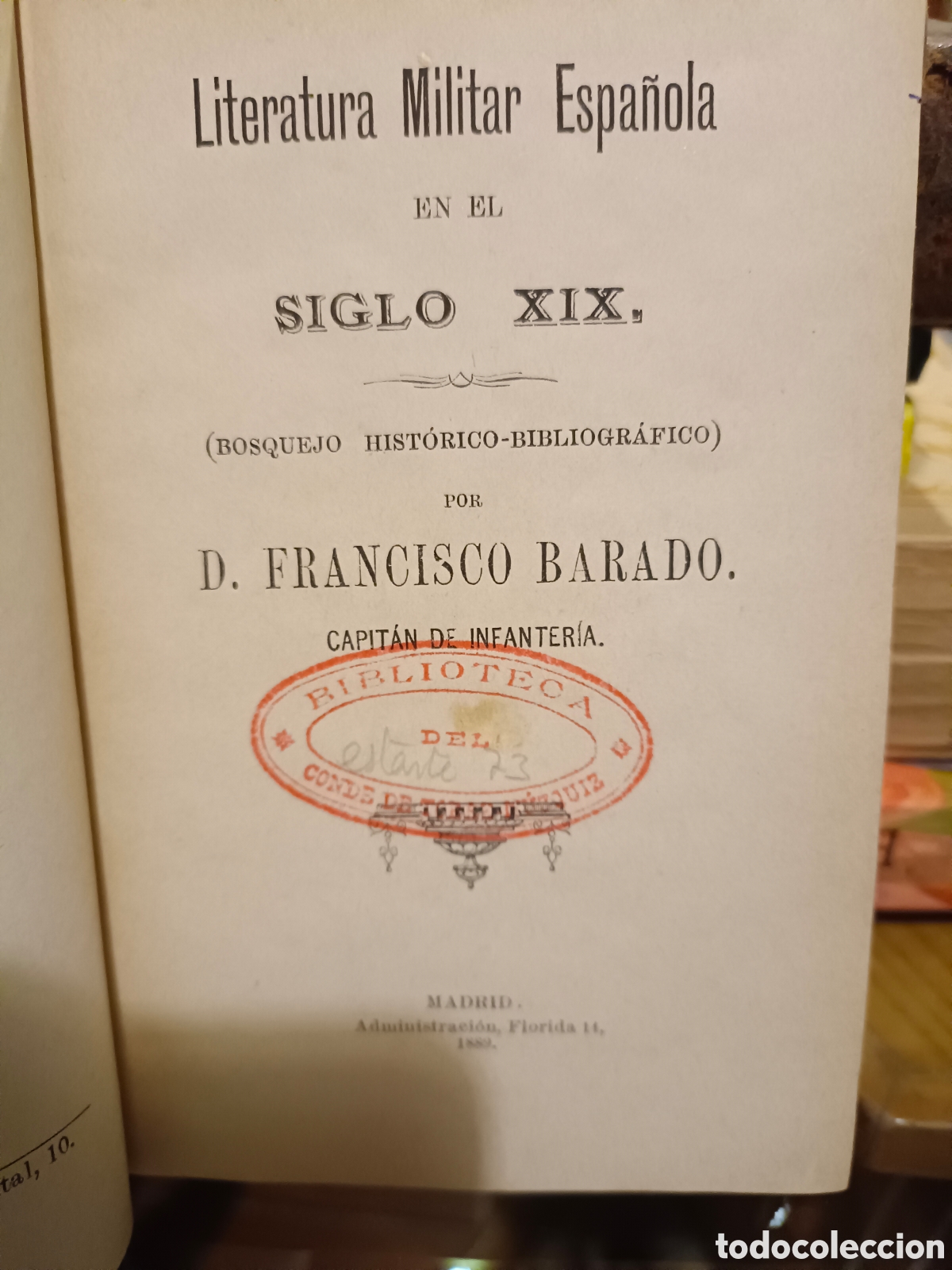 Libros antiguos: Literatura Militar Espa&ntilde;ola - Foto 1