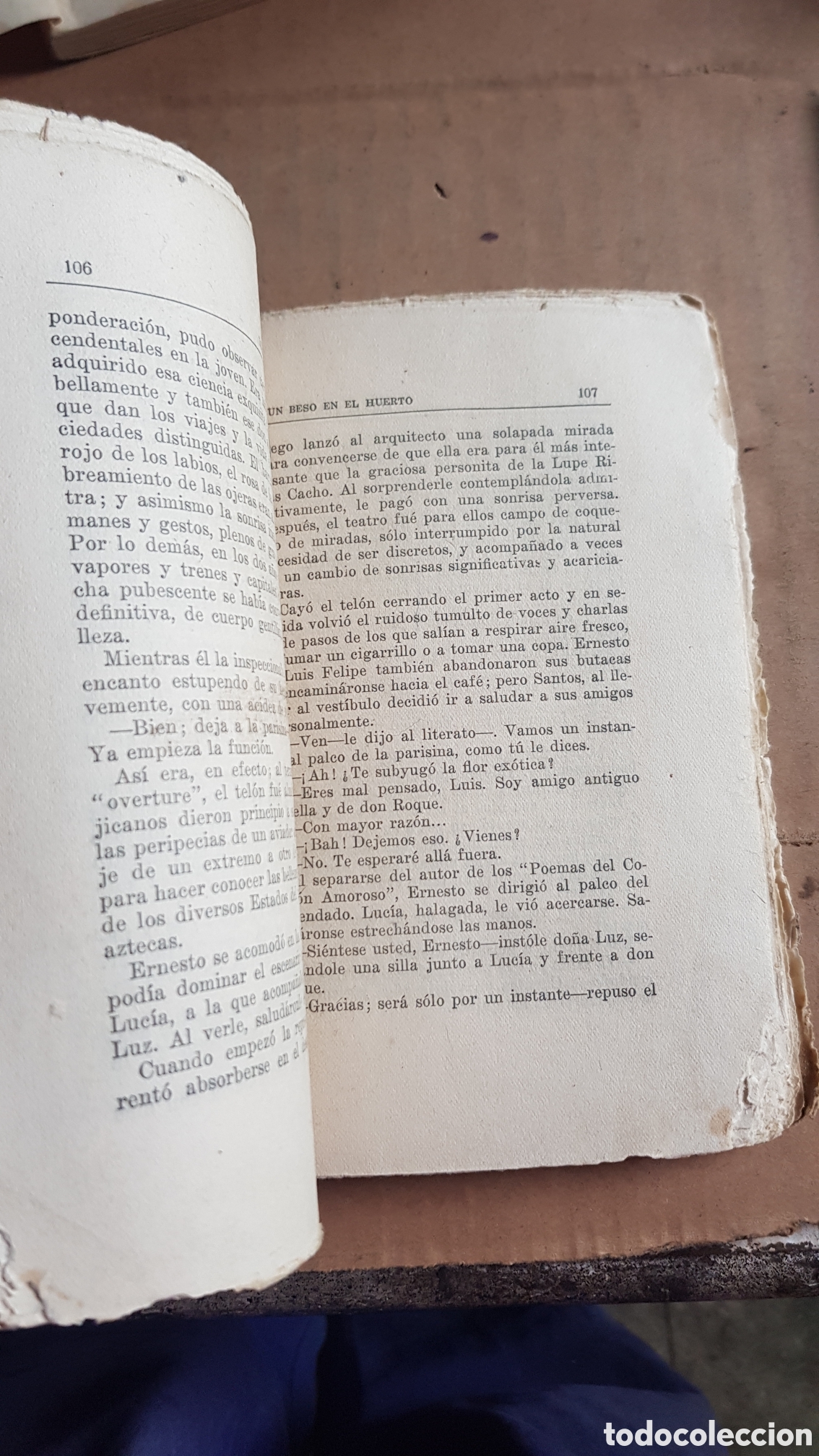 Libros antiguos: Novela Un Beso en el Huerto - Foto 4