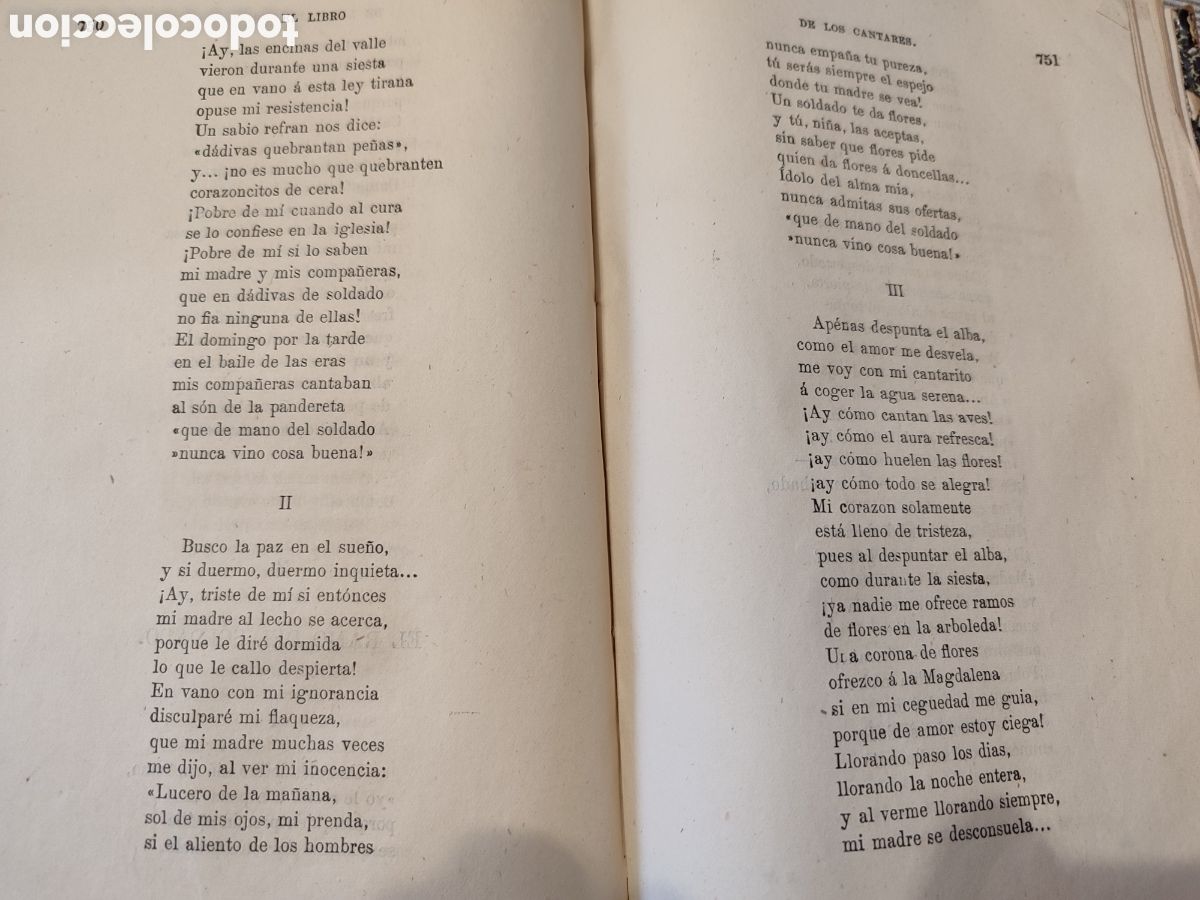 Libros antiguos: Obra antigua de D. Antonio de Trueba - Foto 6