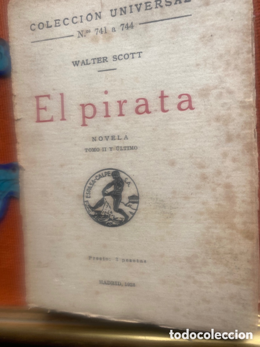 Libros antiguos: WALTER SCOTT - EL PIRATA - ESPASA/CALPE 1922 - Foto 1
