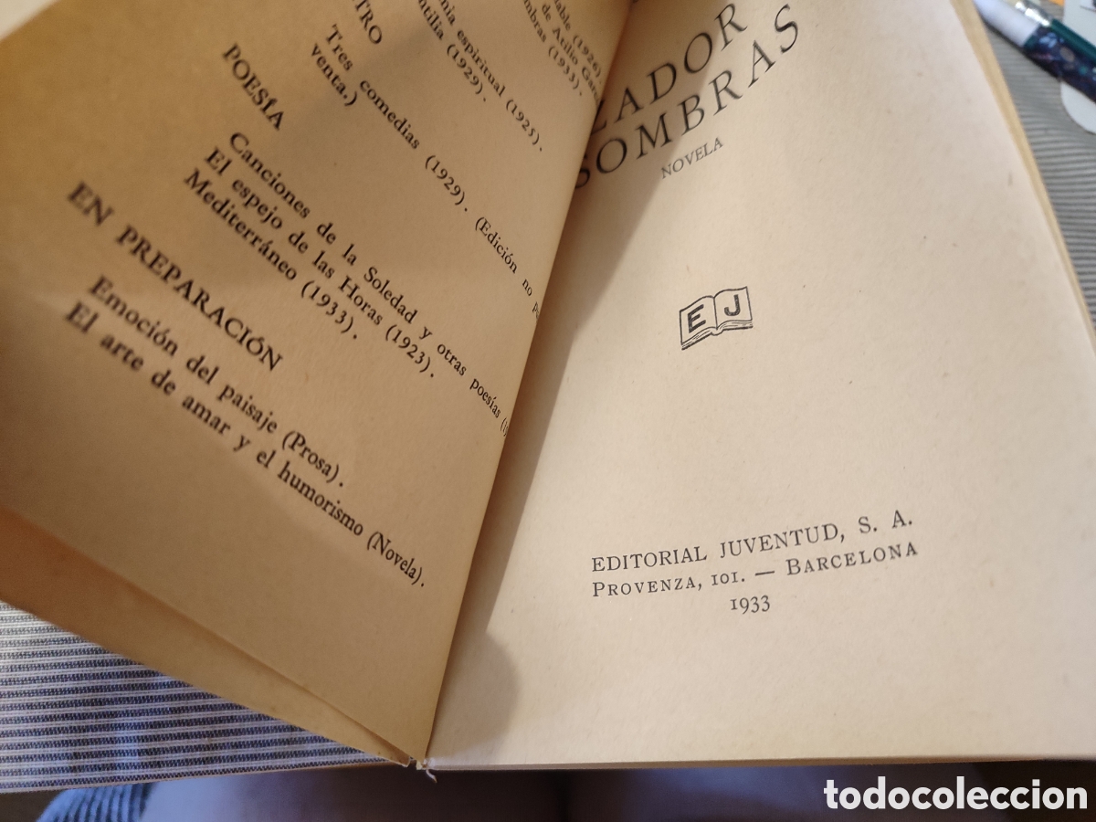 Libros antiguos: CAZADOR DE SOMBRAS. 1933. INTONSO. - Foto 3