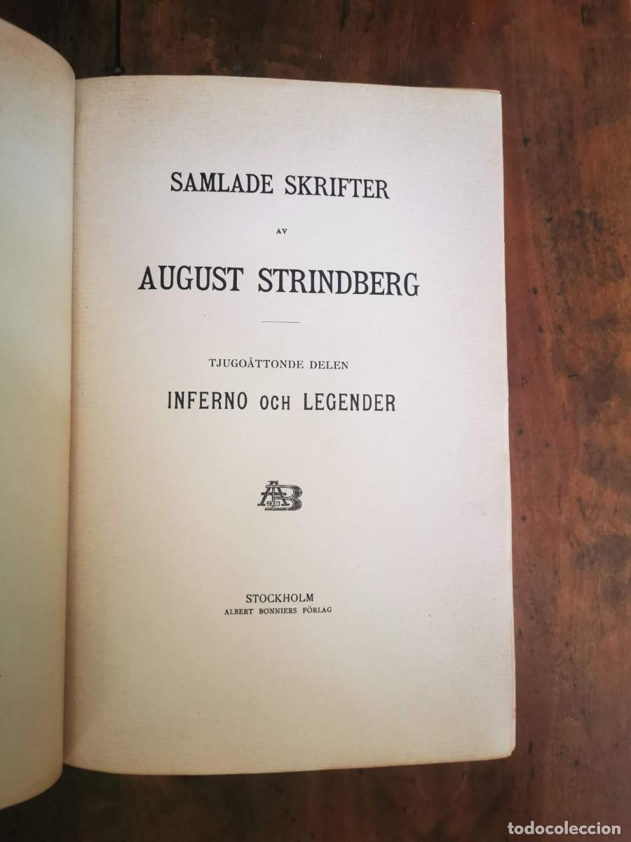 Libros antiguos: STRINDBERG, August. Inferno och legender - Foto 2