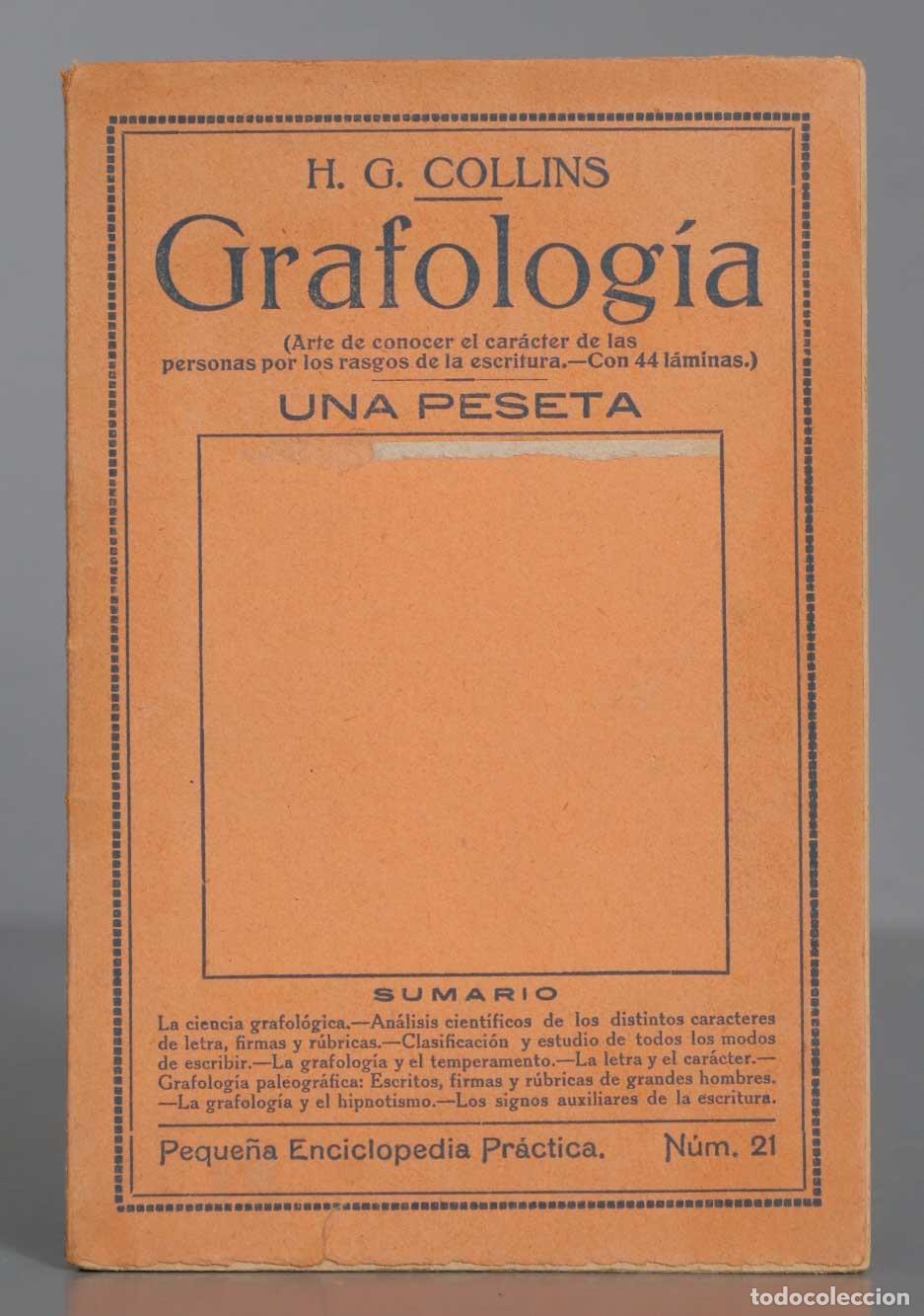 Libros antiguos: H. G. COLLINS Grafolog&iacute;a - Foto 1
