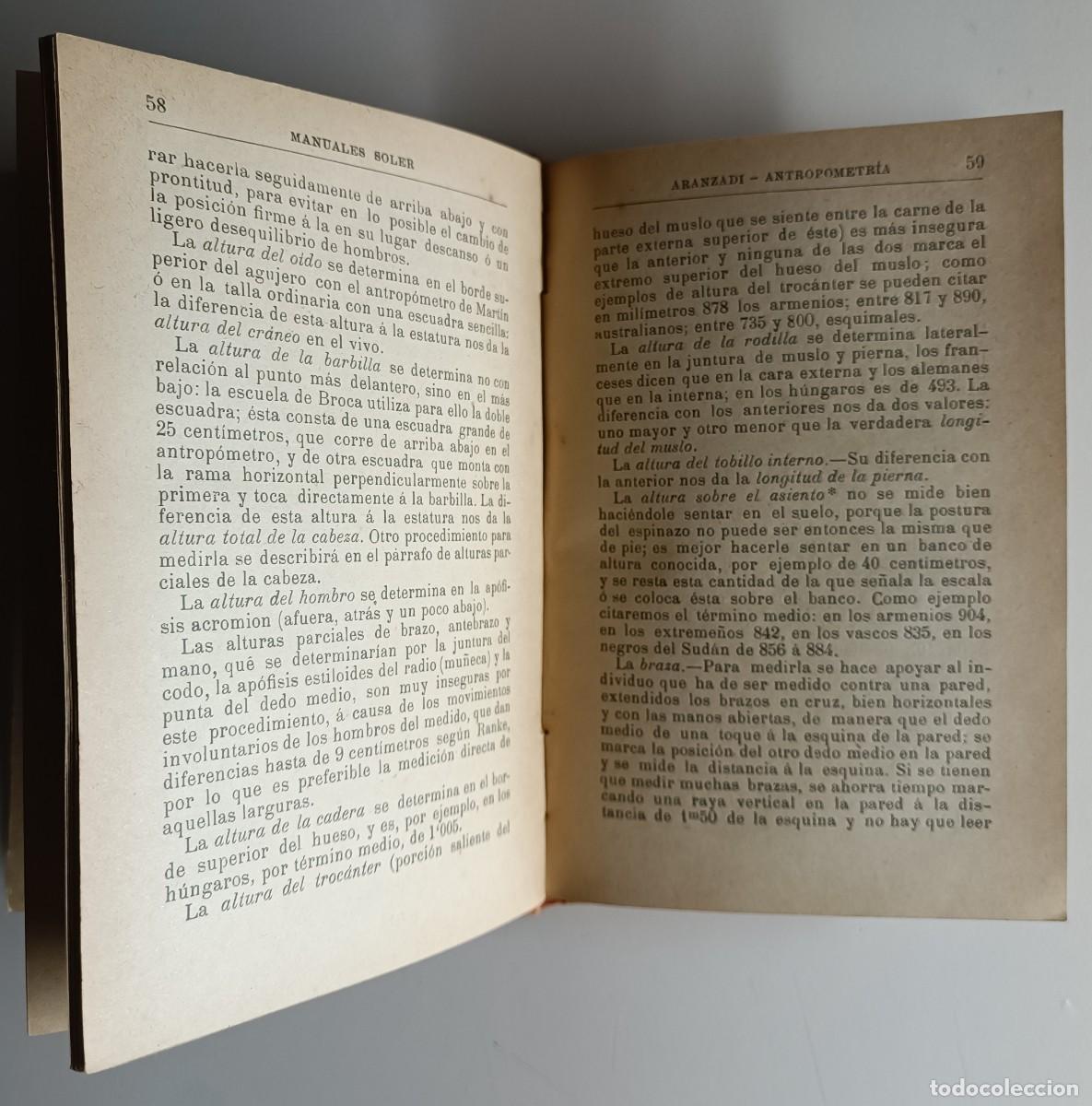 Libros antiguos: LIBRO DE ANTROPOMETRIA A&Ntilde;O 1903 - Foto 6