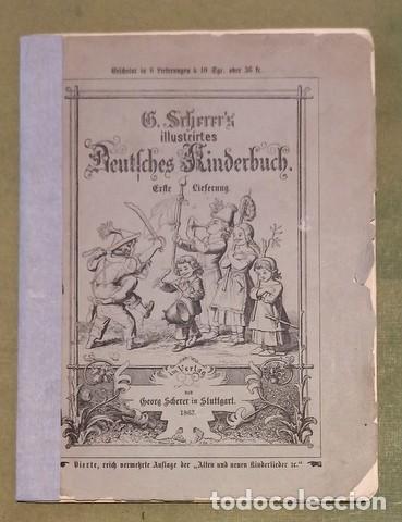 Libri antichi: GEORG SCHERER'S ILLUSTRIRTES DEUTSCHES KINDERBUCH.