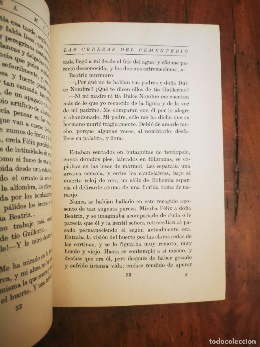 Libros antiguos: MIR&Oacute;, Gabriel. Las cerezas del cementerio: novela - Foto 6