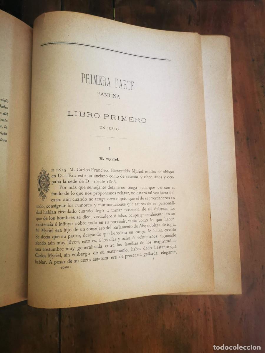 Libros antiguos: HUGO, Victor. Los miserables: [Tomo 1-2-3] - Foto 5