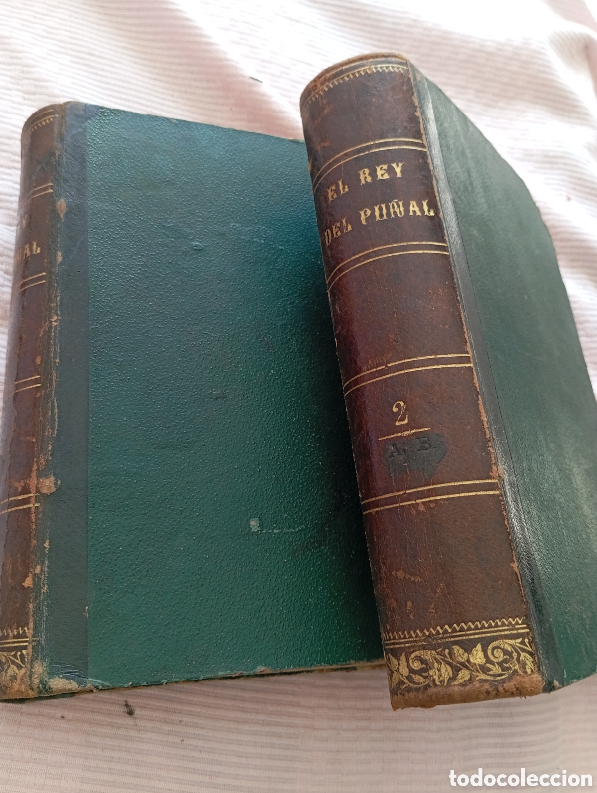 Libros antiguos: 2 tomos antiguos El rey del Pu&ntilde;al 1884/85 - Foto 2