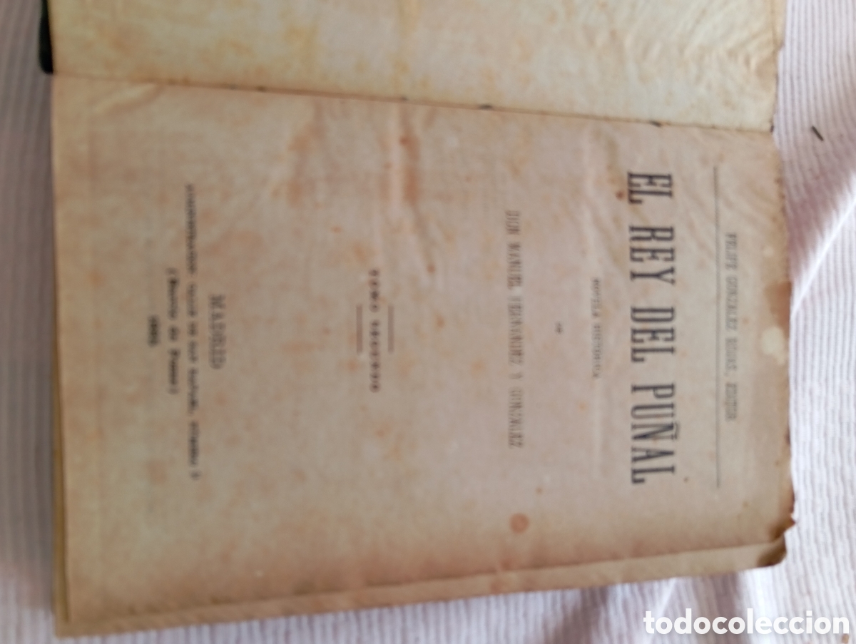 Libros antiguos: 2 tomos antiguos El rey del Pu&ntilde;al 1884/85 - Foto 6