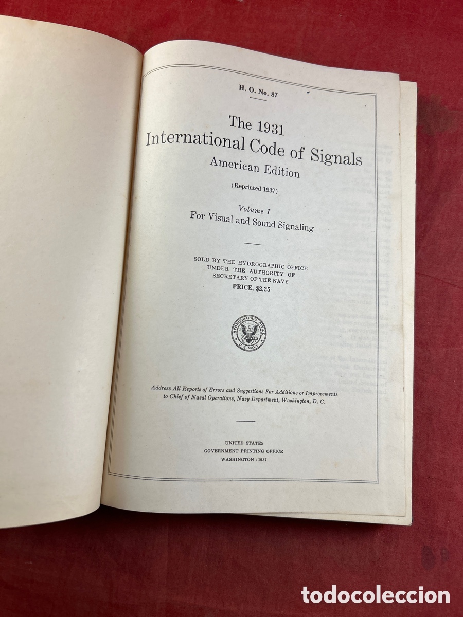 Libros antiguos: INTERNATIONAL CODE OF SIGNALS 1931 - Foto 3