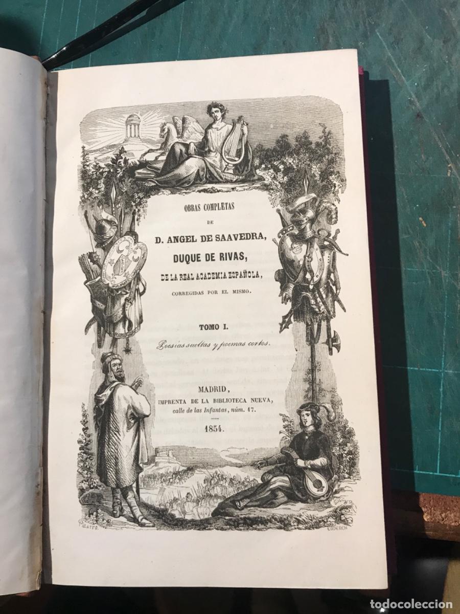 Libros antiguos: Obras completas. Duque de Rivas - Foto 4