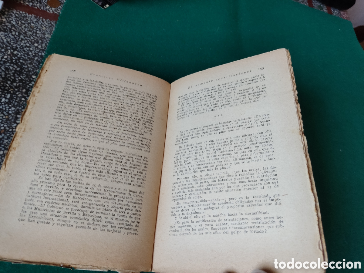 Libros antiguos: Libro el momento constitucional de Francisco Villanueva - Foto 4