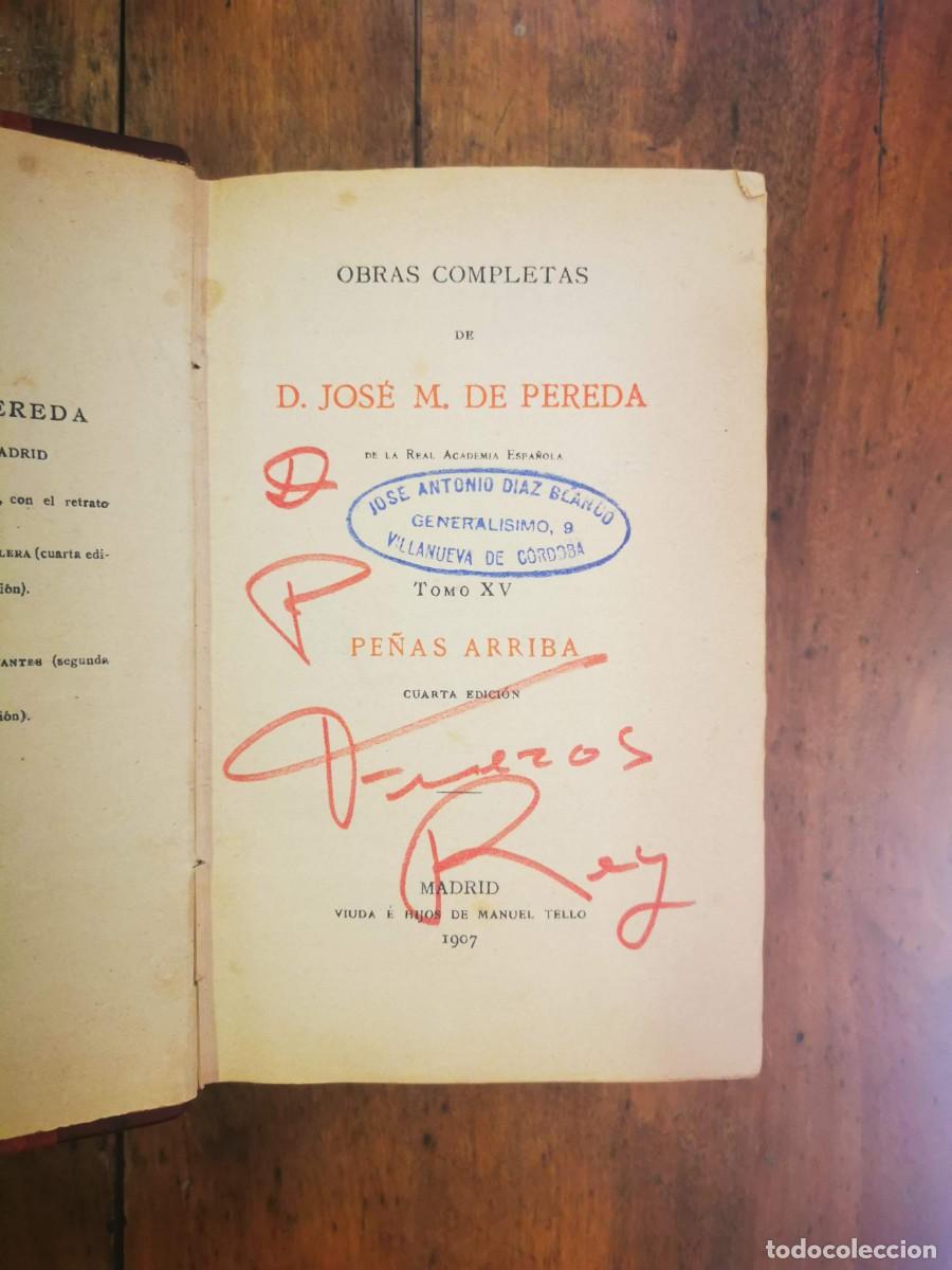 Libros antiguos: PEREDA, Jos&eacute; M. de. Pe&ntilde;as arriba - Foto 2