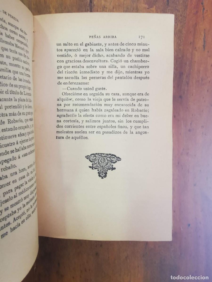 Libros antiguos: PEREDA, Jos&eacute; M. de. Pe&ntilde;as arriba - Foto 6