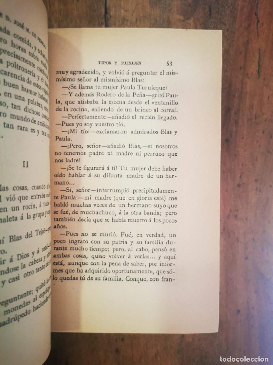 Libros antiguos: PEREDA, Jos&eacute; M. de. Tipos y paisajes - Foto 6
