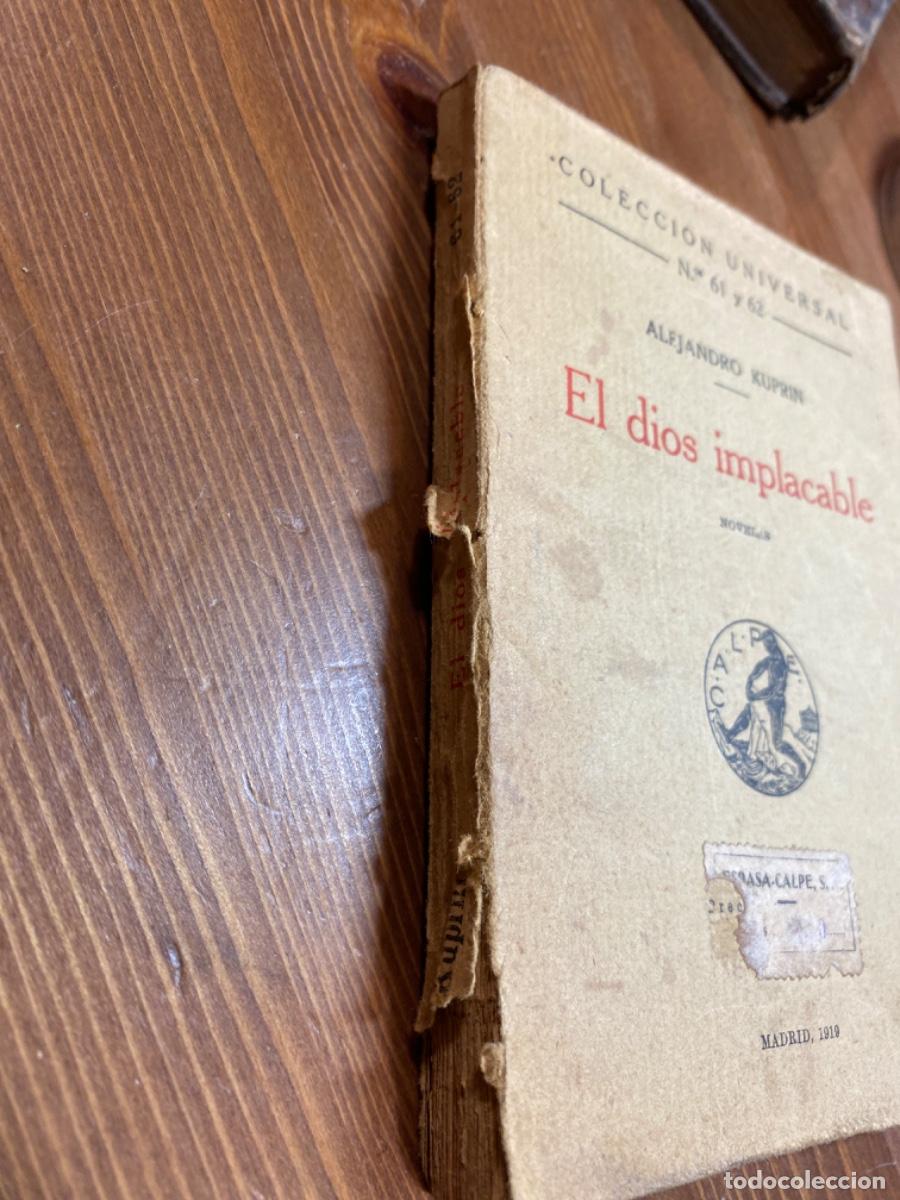 Libros antiguos: EL DIOS IMPLACABLE ALEJANDRO KUPRIN 1919 COLECCION UNIVERSAL N&ordm; 61 Y 62 - Foto 2