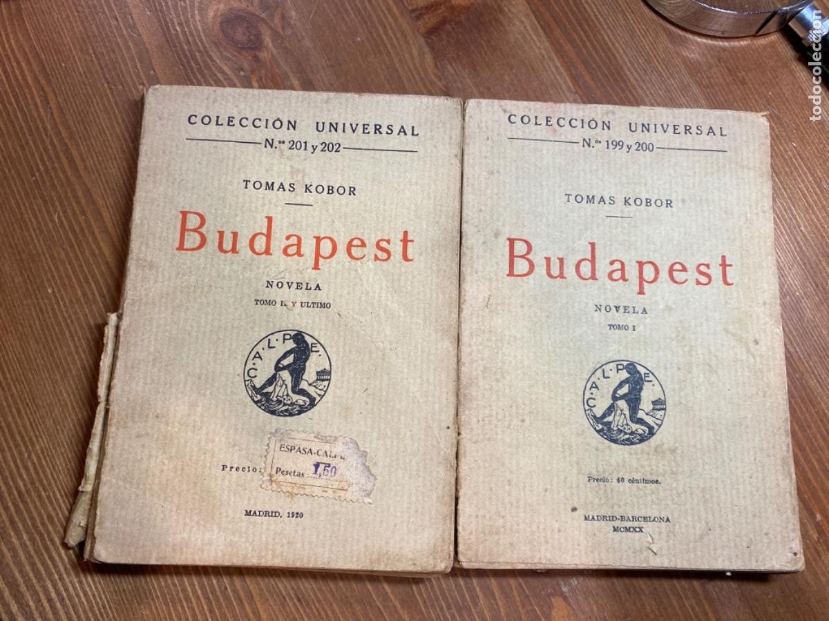 Libros antiguos: BUDAPEST TOMAS KOBOR TOMOS 1 Y 2 CALPE 1920 - Foto 1