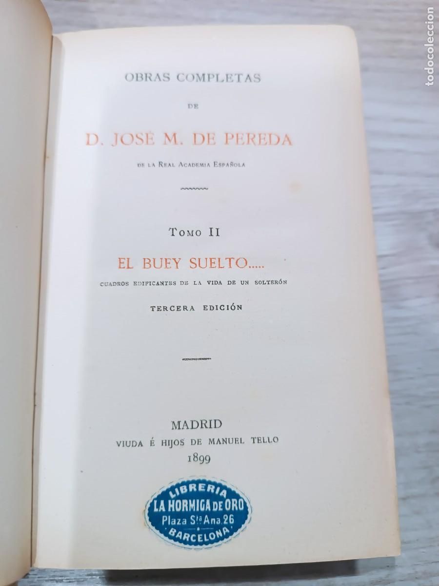Libros antiguos: Obras completas Jos&eacute; Mar&iacute;a de Pereda - Foto 4