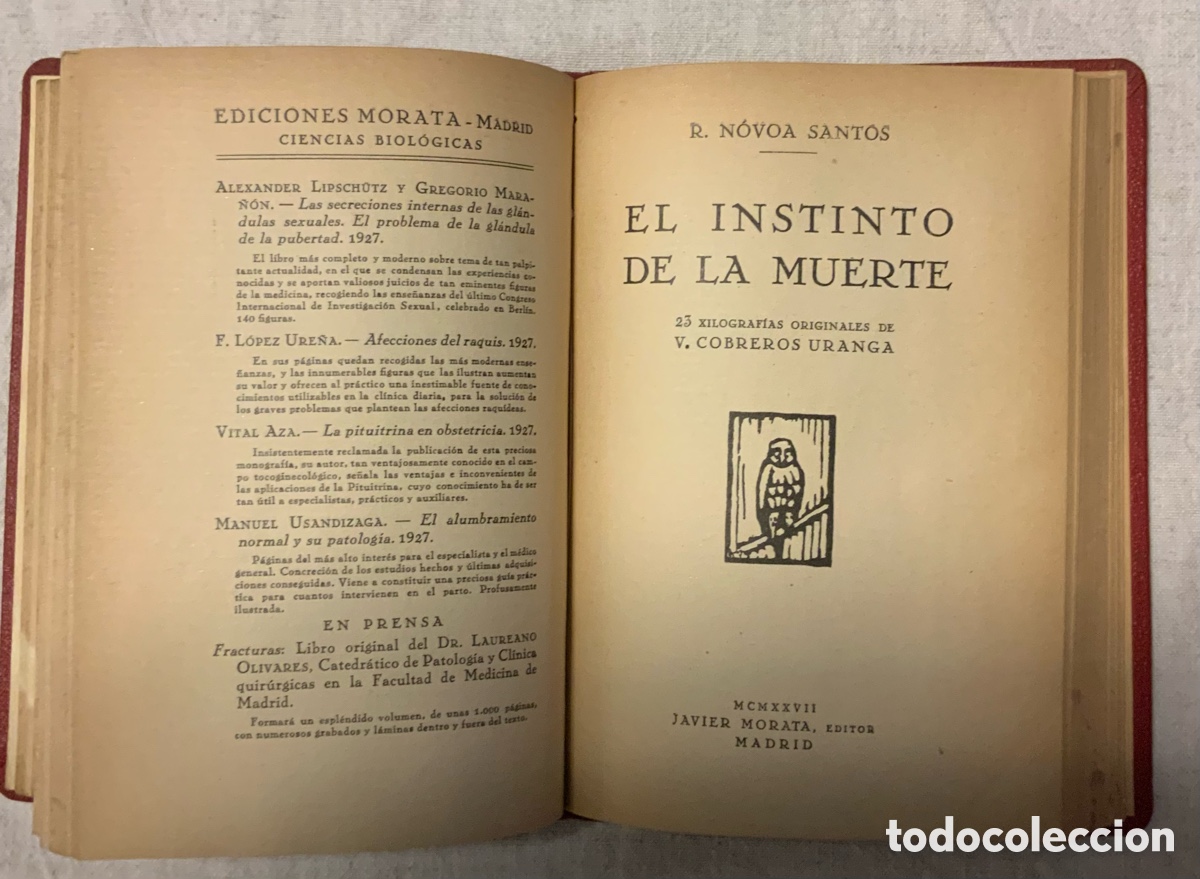 Libros antiguos: Por qu&eacute; morimos. El Instinto de la muerte. - Foto 6