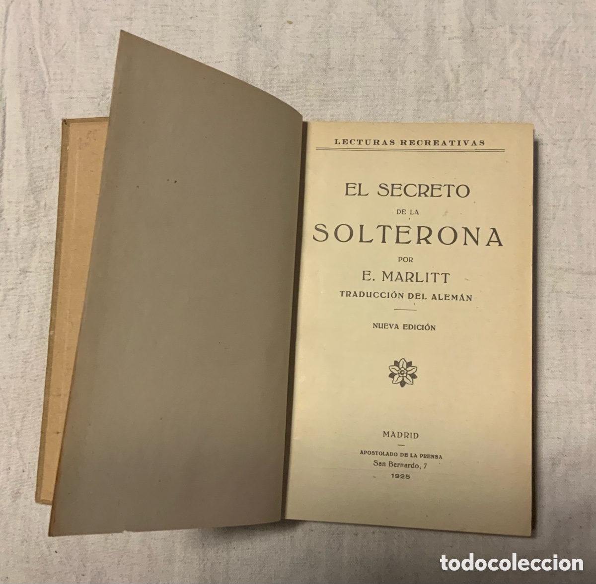 Libros antiguos: El secreto de la solterona - Foto 2