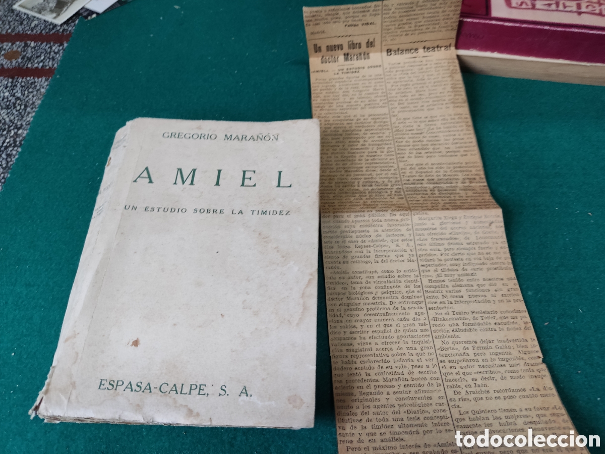 Libros antiguos: Libro AMIEL Gregorio Mara&ntilde;&oacute;n primera edici&oacute;n 1932 - Foto 1