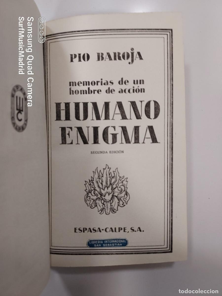Libros antiguos: HUMANO ENIGMA. P&iacute;o Baroja. 1935 - Foto 7