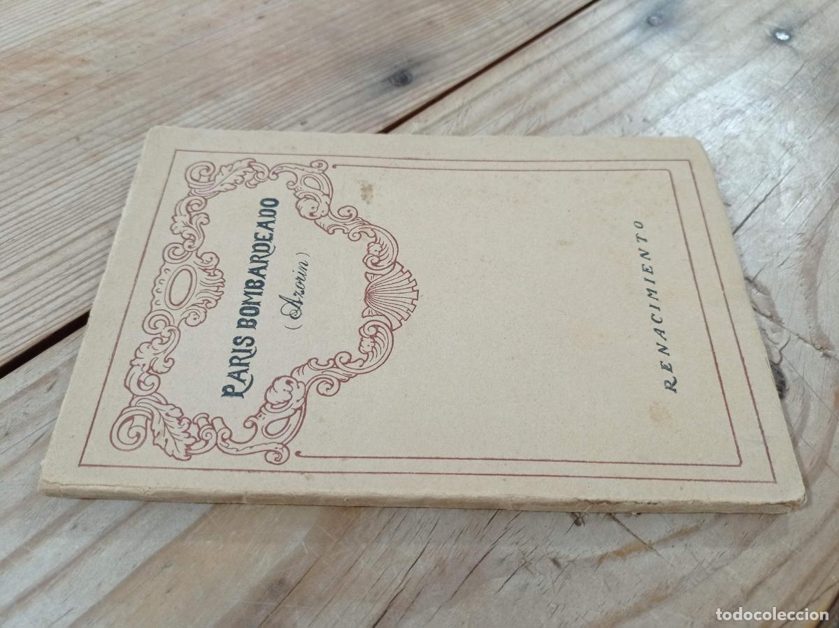 Libros antiguos: 1919 - AZOR&Iacute;N. Par&iacute;s Bombardeado - PRIMERA EDICI&Oacute;N - Foto 1