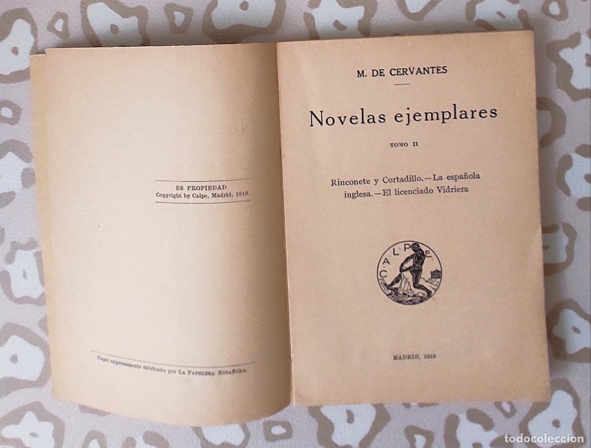 Libros antiguos: Libro Novelas ejemplares Madrid 1919 M.Cervantes - Foto 3