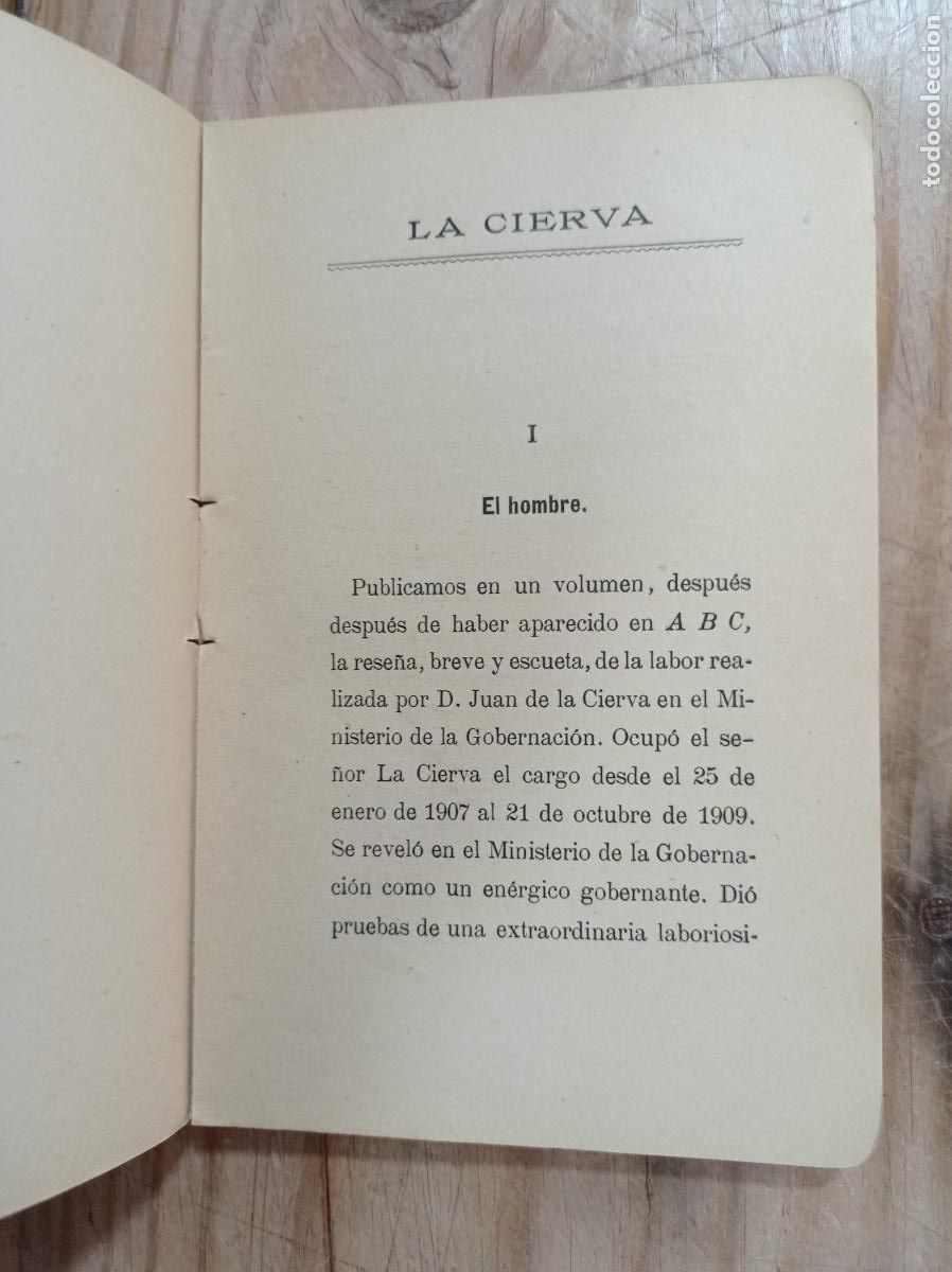 Libros antiguos: 1910 - AZOR&Iacute;N. La Cierva - PRIMERA EDICI&Oacute;N - Foto 3