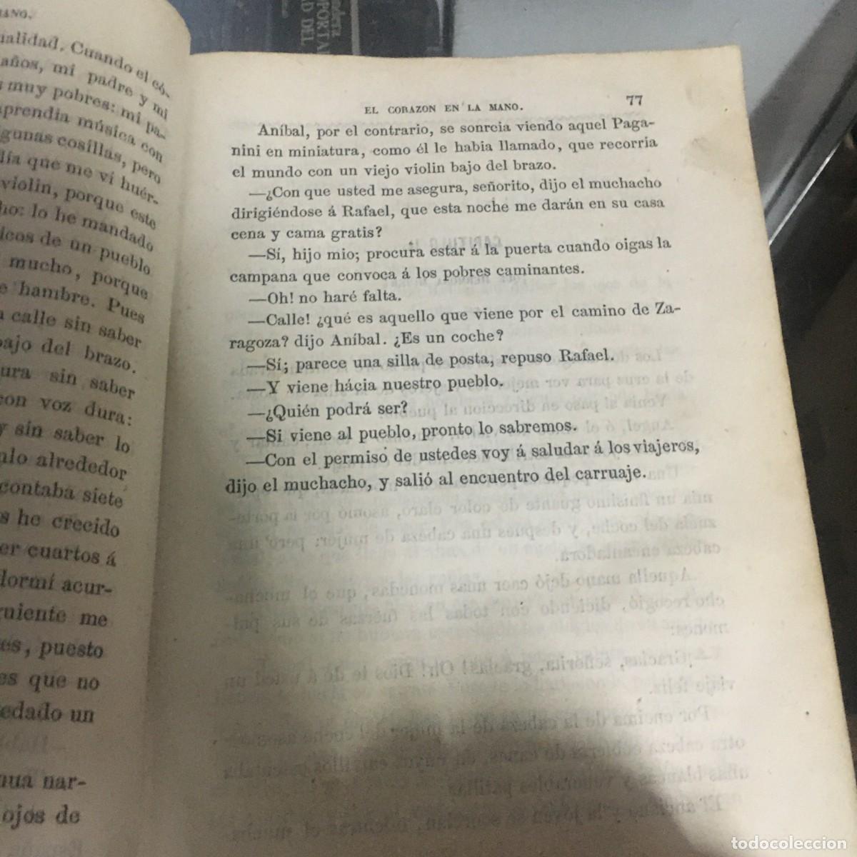 Libros antiguos: Antiguo libro de 1863 con el corazon en la mano - Foto 2
