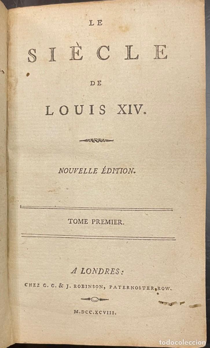 Libros antiguos: Voltaire . Le Si&egrave;cle de Louis XIV - Foto 2