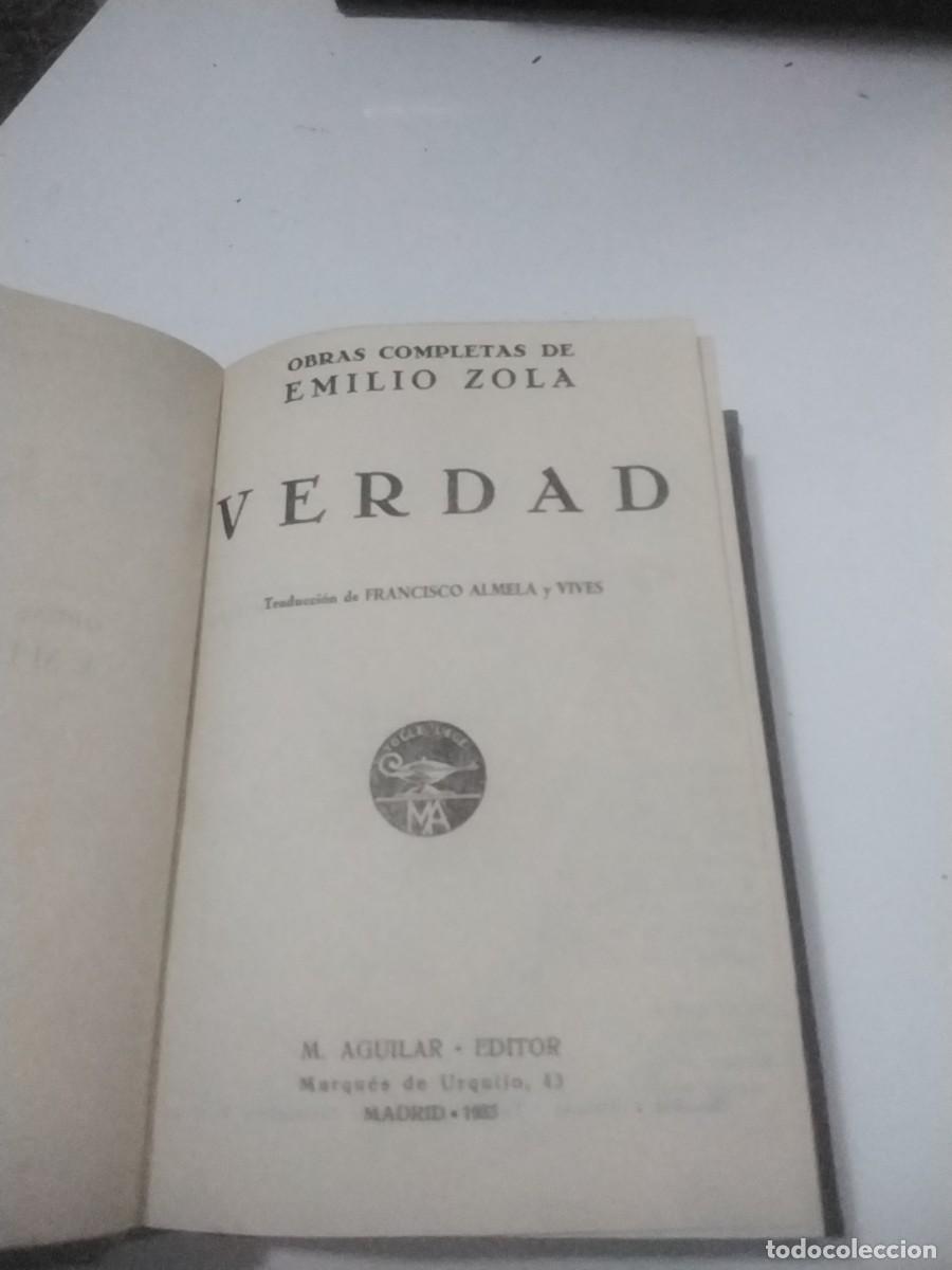 Libros antiguos: Verdad de Emilio Zola 1933 - Foto 3