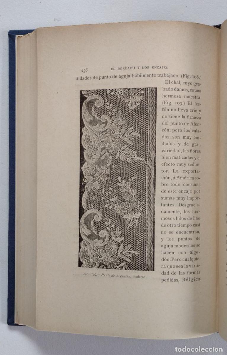Libros antiguos: El bordado y los encajes - LEF&Eacute;BURE, Ernesto - Foto 6