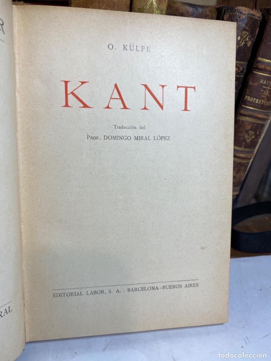 Libros antiguos: KANT O. KULPE LABOR 1929 - Foto 2