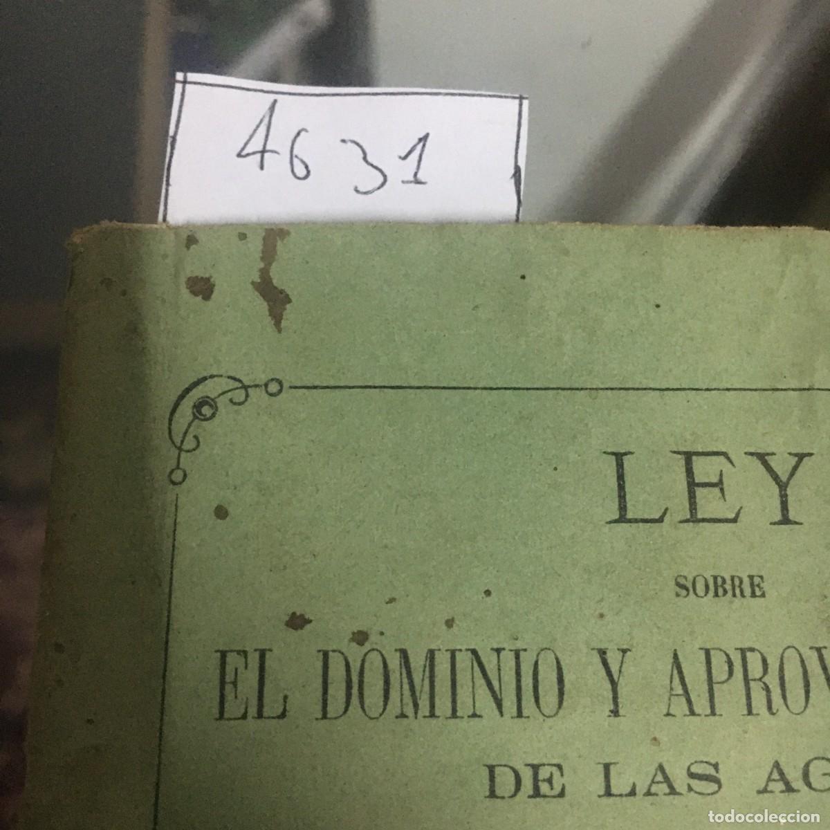 Libros antiguos: LEY SOBRE EL DOMINIO Y APROVECHAMIENTO DE LAS AGUAS - Foto 5