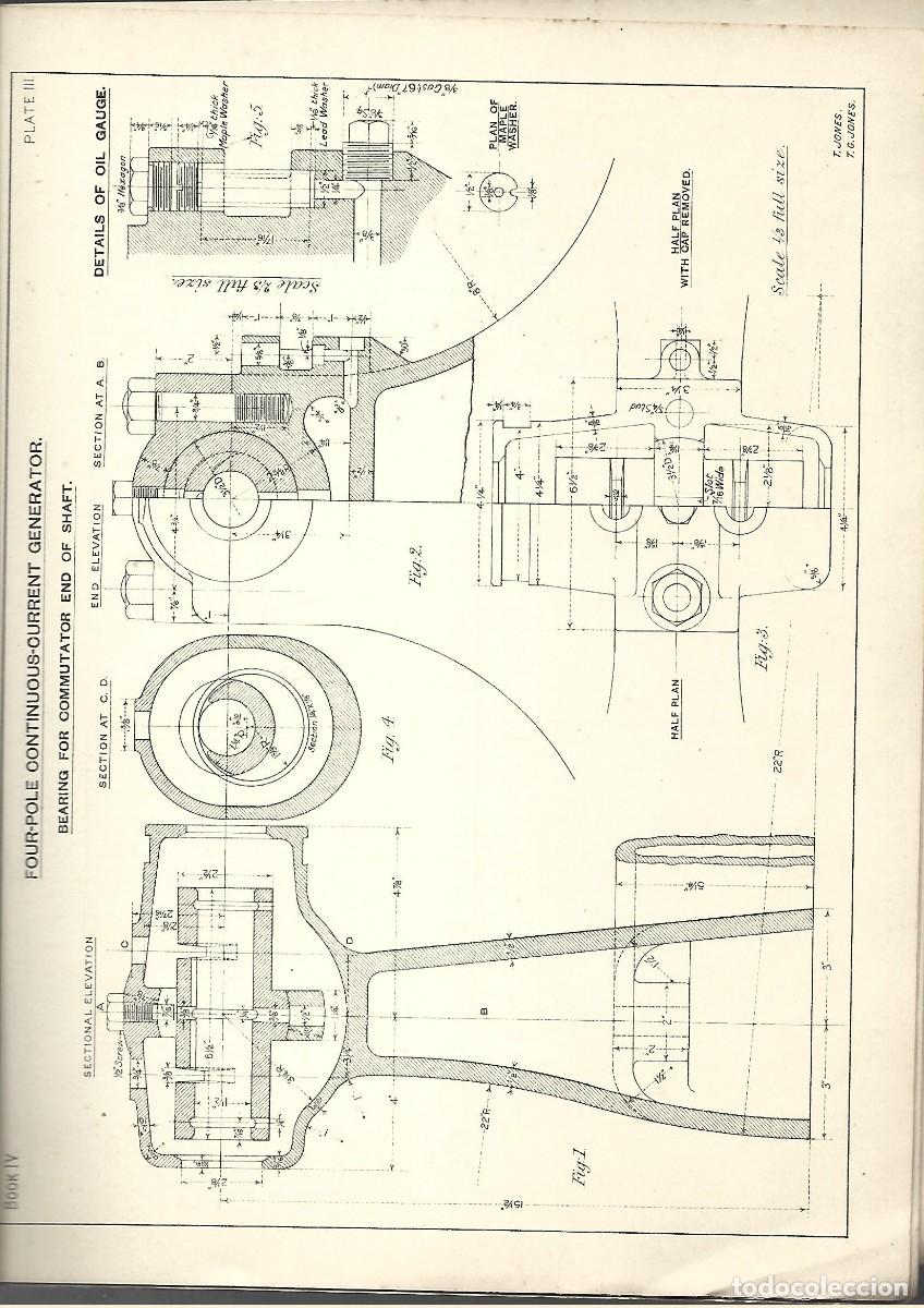 Libros antiguos: MACHINE DRAWING .. engineering students.. BOOK IV electrical machines, , 1904,London - Foto 2