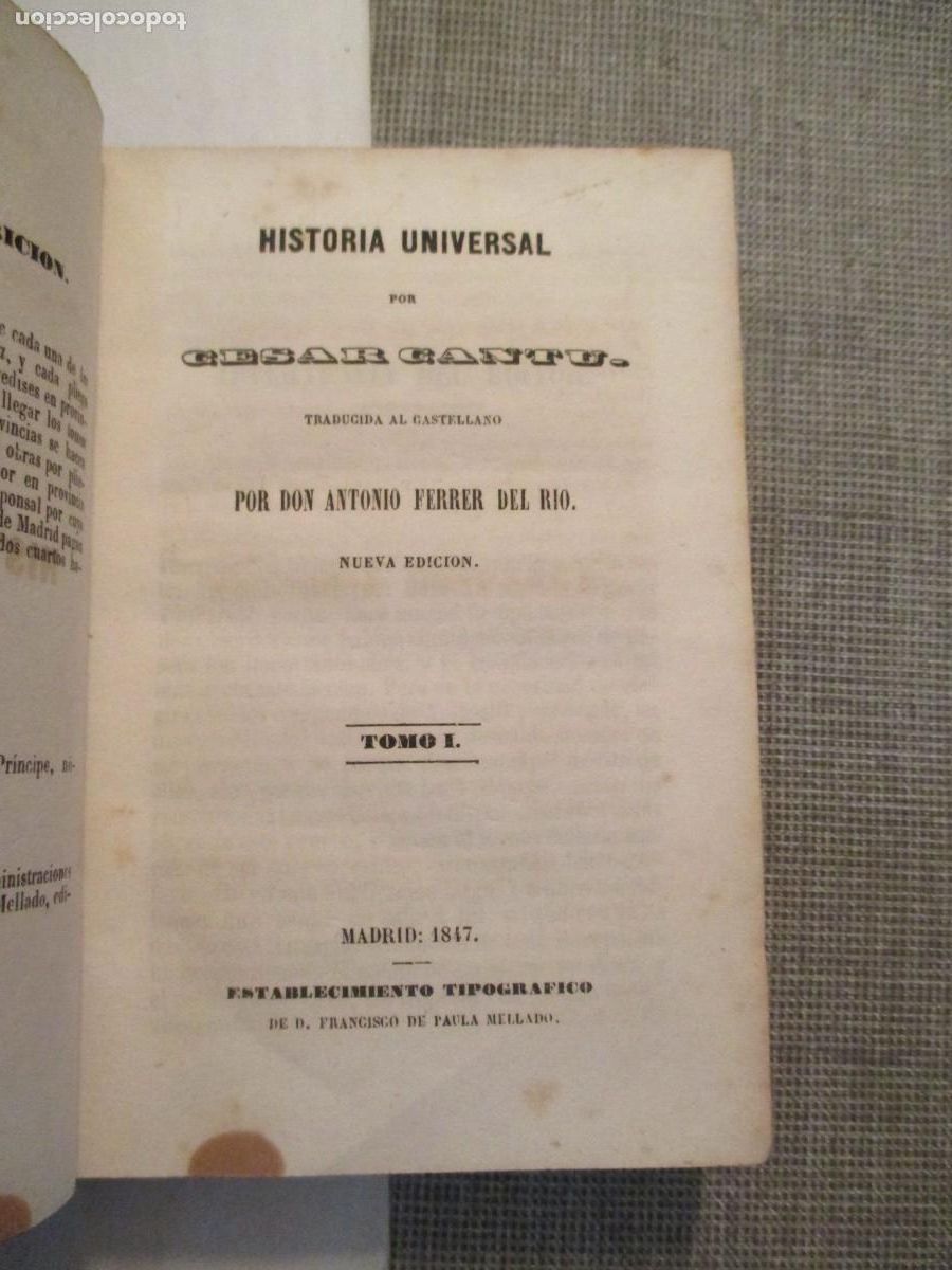 Libros antiguos: CESAR CANTU Historia universal 38 tomos W30217 - Foto 3