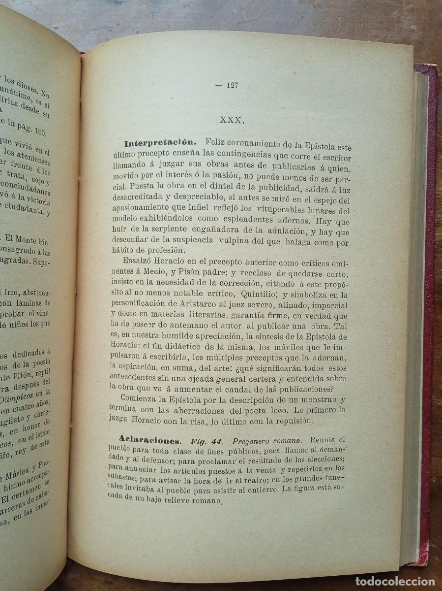 Libros antiguos: Ep&iacute;stola de Horacio a los Pisones 1903 - Foto 7