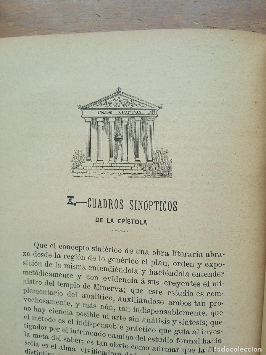 Libros antiguos: Ep&iacute;stola de Horacio a los Pisones 1903 - Foto 8