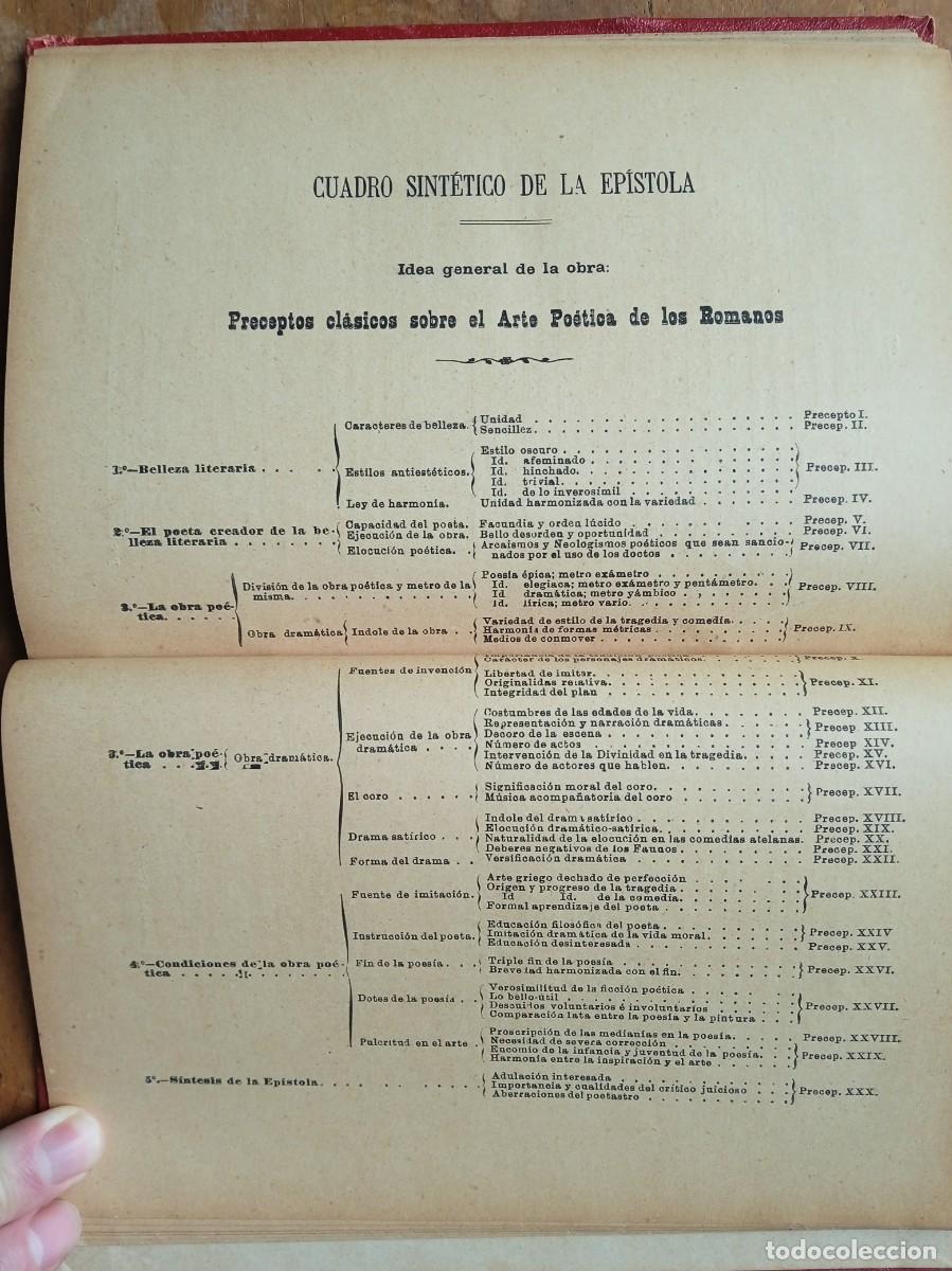 Libros antiguos: Ep&iacute;stola de Horacio a los Pisones 1903 - Foto 9